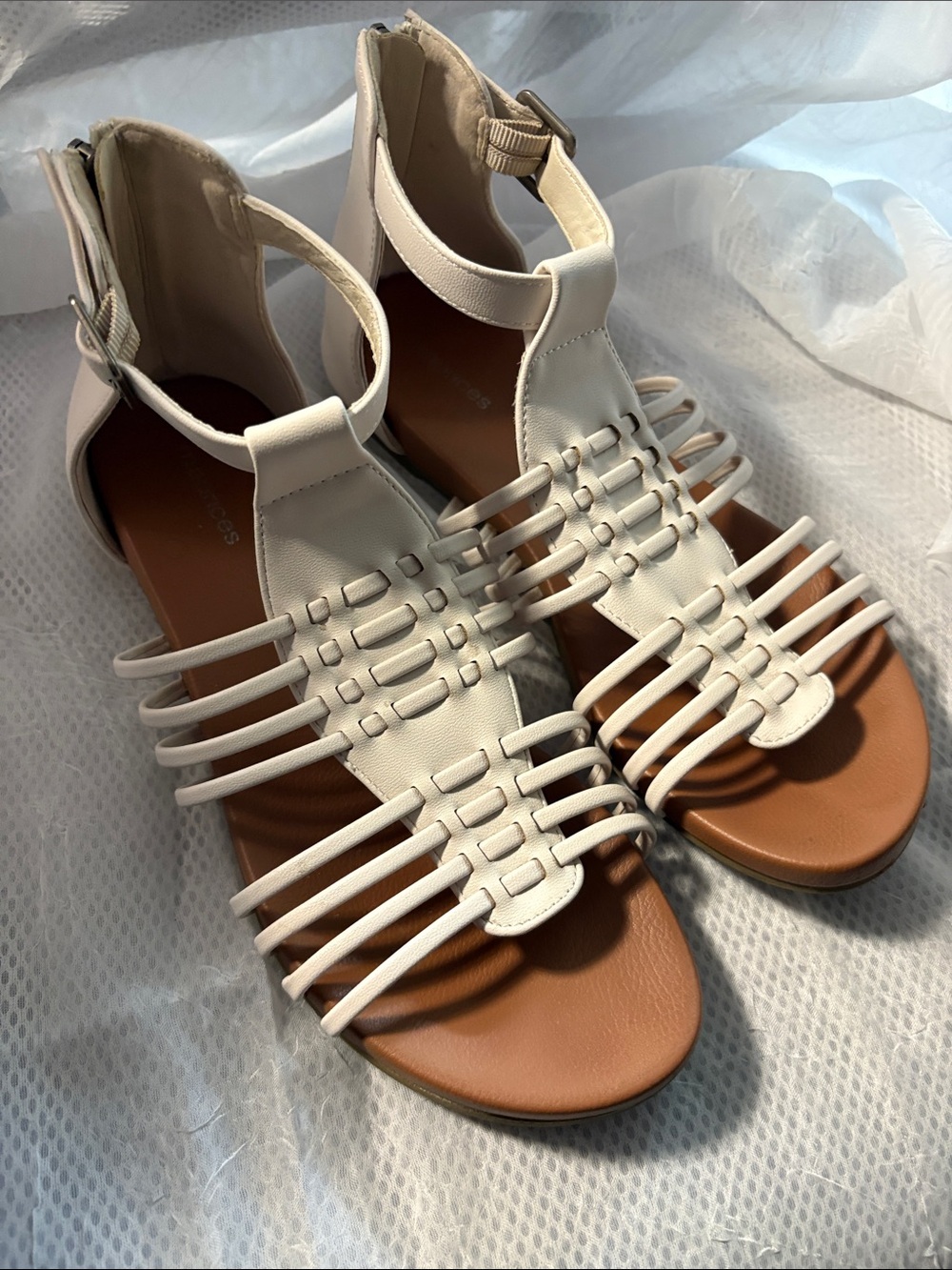 Women’s White Strappy Gladiator Sandals